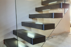 S236 Stained Oak Cantilever Stairs